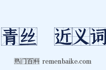 青丝鞚近义词是什么意思的图片